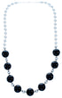 Sterling Silver Onyx Bead Necklace DX116859