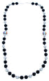 Southwestern Multicolor Sterling Silver Inlay Bead Necklace DX117070