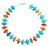 Oyster Shell Turquoise Sterling Silver Bead Necklace Set DX116954