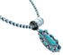 Old Pawn Style Sterling Silver And Turquoise Navajo Bead Necklace Set SX115685
