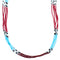 5-Strand Multicolor Sterling Silver Bead Necklace BX116320