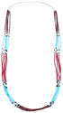 5-Strand Multicolor Sterling Silver Bead Necklace BX116320