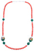 Southwest Multicolor Sterling Silver Bead Necklace BX116382