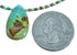 Sterling Silver Santo Domingo Turquoise Bead Necklace And Earrings Set BX116383