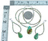 Sterling Silver Santo Domingo Turquoise Bead Necklace And Earrings Set BX116383