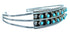 Sterling Silver Turquoise Zuni Indian Cuff Bracelet BX115820