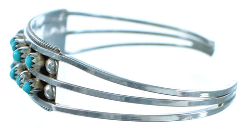 Sterling Silver Turquoise Zuni Indian Cuff Bracelet BX115820