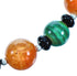 Southwestern Genuine Sterling Silver Multicolor Bead Necklace DX115886