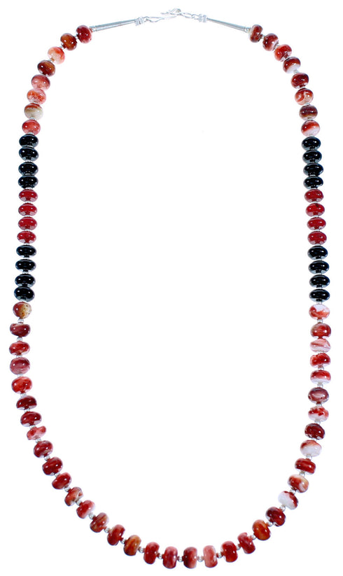 Southwestern Multicolor Genuine Sterling Silver Bead Necklace DX115896