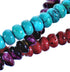 3-Strand Oyster Shell and Turquoise Genuine Sterling Silver Inlay Bead Necklace DX115903