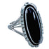 Sterling Silver Navajo Onyx Ring Size 8 DX115934