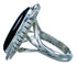 Sterling Silver Navajo Onyx Ring Size 8 DX115934