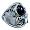 Sterling Silver Onyx Wolf Ring Size 14-1/2 DX115972