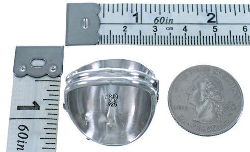 Sterling Silver Onyx Wolf Ring Size 14-1/2 DX115972