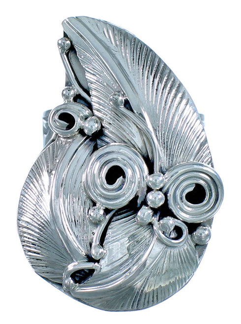 Sterling Silver Native American Feather Ring Size 6 DX116215