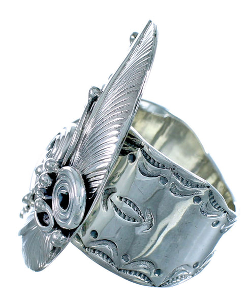 Sterling Silver Native American Feather Ring Size 6 DX116215