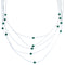 Malachite 5-Strand Liquid Silver Necklace BX116162