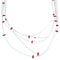 Coral 5-Strand Liquid Silver Necklace BX116176