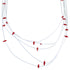 Coral 5-Strand Liquid Silver Necklace BX116176
