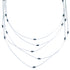 5-Strand Liquid Sivler Hematite Necklace BX116206