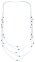 5-Strand Liquid Sivler Hematite Necklace BX116206