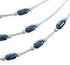 3-Strand Liquid Sivler Hematite Necklace BX116211