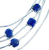 Lapis 5-Strand Liquid Silver Bead Necklace BX116232