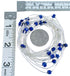 Lapis 5-Strand Liquid Silver Bead Necklace BX116232