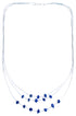 Lapis Bead 5-Strand Liquid Silver Necklace BX116236