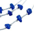 Lapis Bead 5-Strand Liquid Silver Necklace BX116236