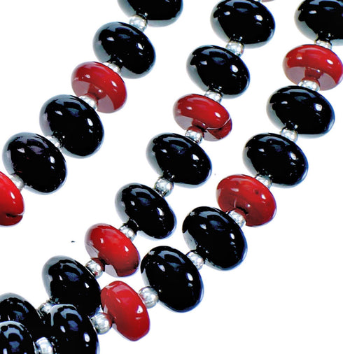 Sterling SilverAmerican Indian Bead Necklace And Earrings Set ZX116290