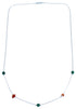 Liquid Sterling Silver Malachite Oyster Shell Bead Necklace DX117080