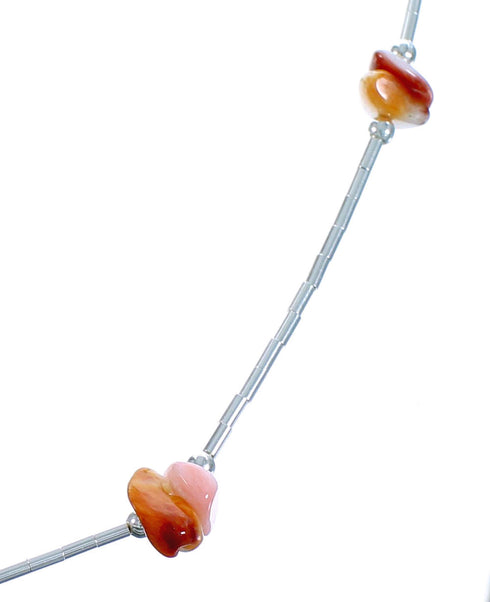 Oyster Shell Liquid Silver Necklace DX117164