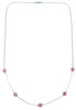 Rhondochrosite Liquid Silver Bead Necklace DX117180