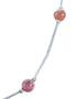 Rhondochrosite Liquid Silver Bead Necklace DX117180