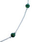 Malachite Liquid Silver Bead Necklace DX117182