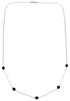 Onyx Liquid Silver Bead Necklace DX117184