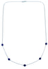 Lapis Liquid Silver Bead Necklace DX117186