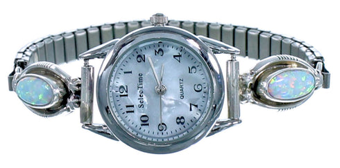Sterling Silver Opal Navajo Watch ZX116676