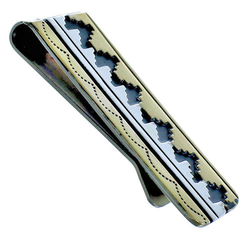 Sterling Silver Navajo 12KGF Money Clip ZX116741