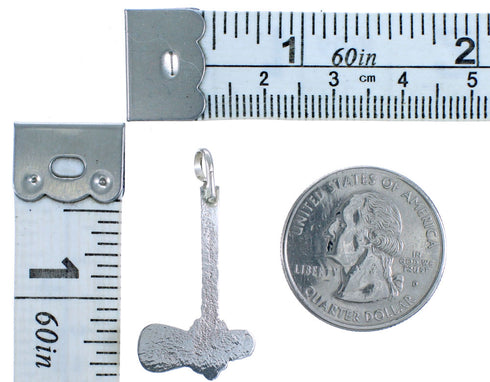 Sterling Silver Turquoise Tomahawk Navajo Pendant ZX117039