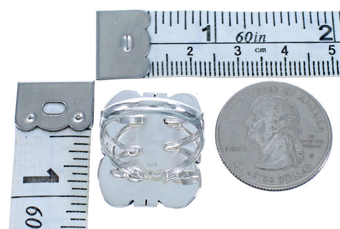 Onyx Sterling Silver Navajo Ring Size 7-1/2 BX117193