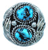 Navajo Turquoise Leaf Sterling Silver Ring Size 11-3/4 BX117208