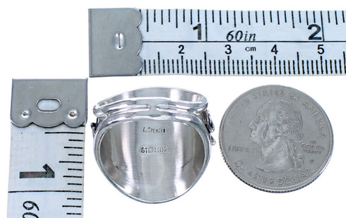 Navajo Turquoise Leaf Sterling Silver Ring Size 11-3/4 BX117208