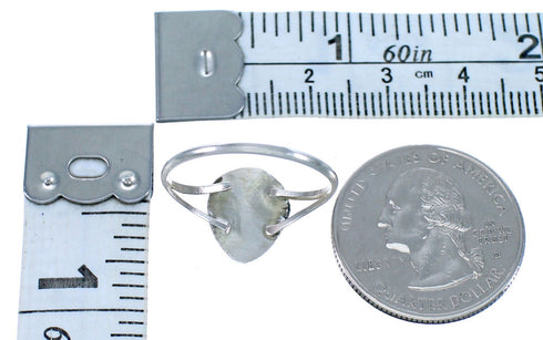 Turquoise Navajo Sterling Silver Bear Paw Ring Size 8-3/4 RX117483