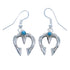 Navajo Sterling Silver Turquoise Naja Hook Earrings DX117277