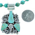 Navajo Turquoise Sterling Silver Bead Necklace And Pendant Set DX117557