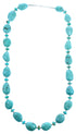 Southwest Turquoise Sterling Silver Bead Necklace DX117341