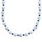 Southwest Howlite and Onyx Sterling Silver Bead Necklace DX117342