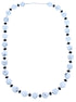 Southwest Howlite and Onyx Sterling Silver Bead Necklace DX117342